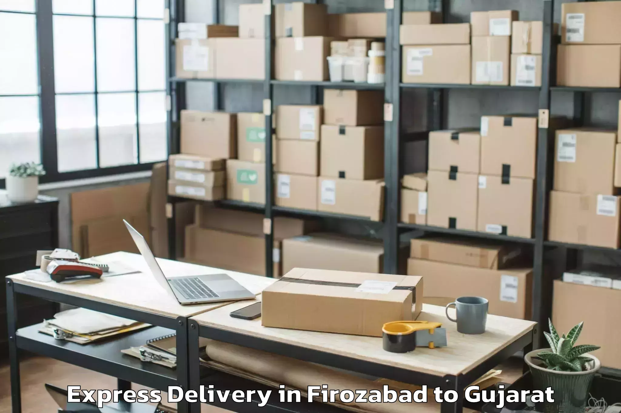 Reliable Firozabad to Waghai Express Delivery